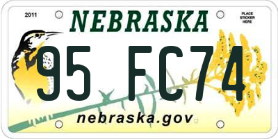 NE license plate 95FC74