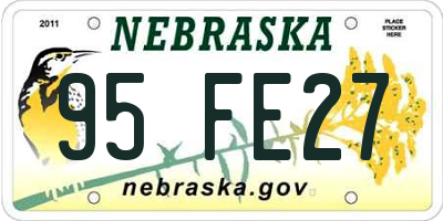 NE license plate 95FE27