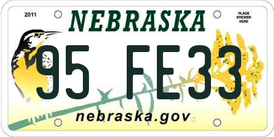 NE license plate 95FE33