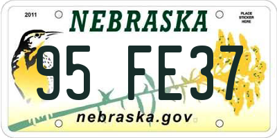 NE license plate 95FE37