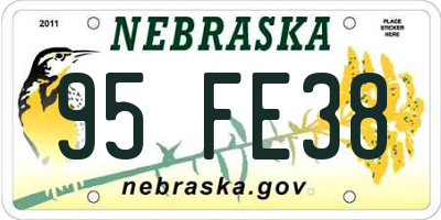 NE license plate 95FE38