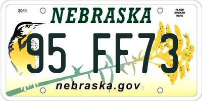 NE license plate 95FF73