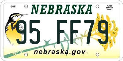 NE license plate 95FF79