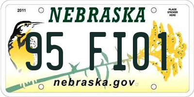 NE license plate 95FI01