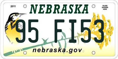 NE license plate 95FI53