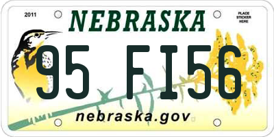 NE license plate 95FI56