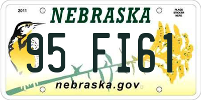 NE license plate 95FI61
