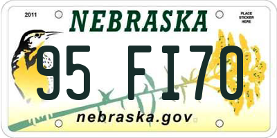 NE license plate 95FI70
