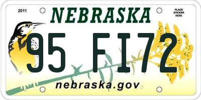 NE license plate 95FI72