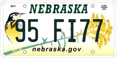 NE license plate 95FI77