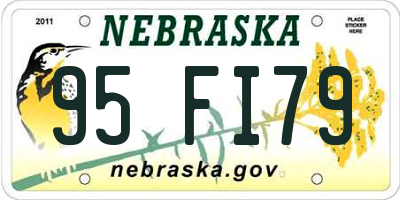 NE license plate 95FI79
