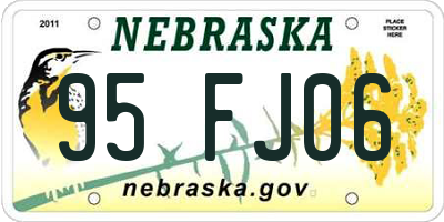 NE license plate 95FJ06
