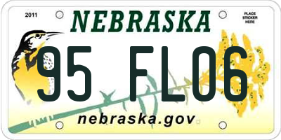 NE license plate 95FL06