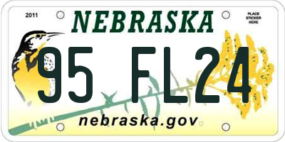 NE license plate 95FL24