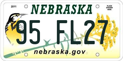 NE license plate 95FL27