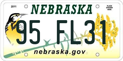 NE license plate 95FL31