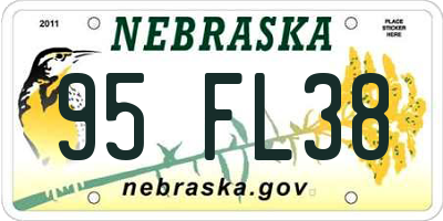 NE license plate 95FL38