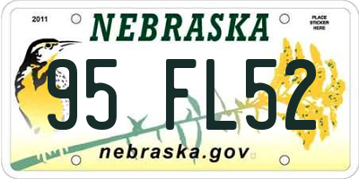 NE license plate 95FL52