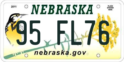 NE license plate 95FL76
