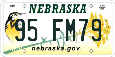 NE license plate 95FM79