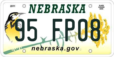 NE license plate 95FP08