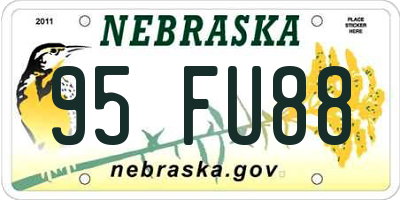NE license plate 95FU88