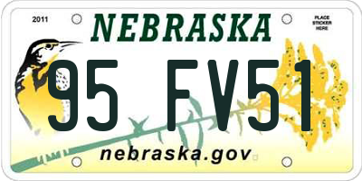 NE license plate 95FV51