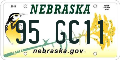 NE license plate 95GC11