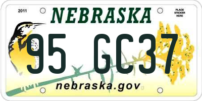 NE license plate 95GC37