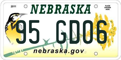 NE license plate 95GD06