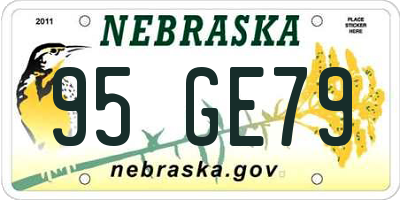 NE license plate 95GE79
