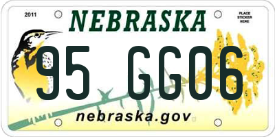 NE license plate 95GG06