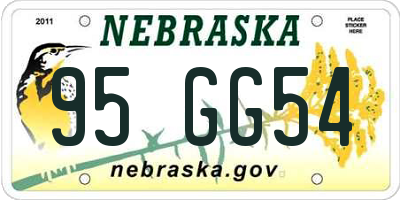 NE license plate 95GG54