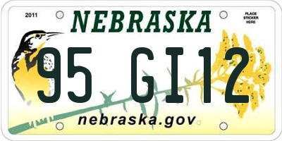 NE license plate 95GI12