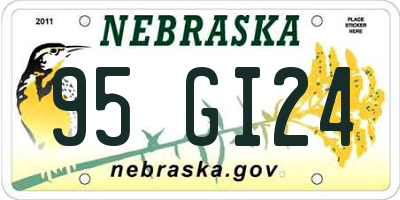 NE license plate 95GI24