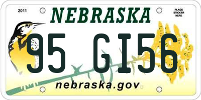 NE license plate 95GI56