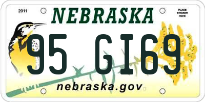 NE license plate 95GI69