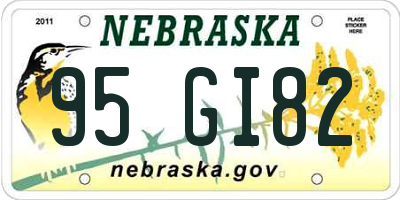 NE license plate 95GI82