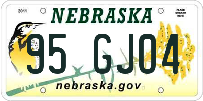 NE license plate 95GJ04