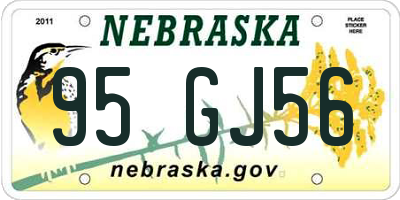NE license plate 95GJ56