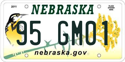 NE license plate 95GM01