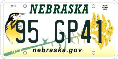 NE license plate 95GP41