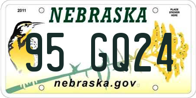 NE license plate 95GQ24