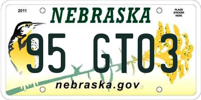 NE license plate 95GT03