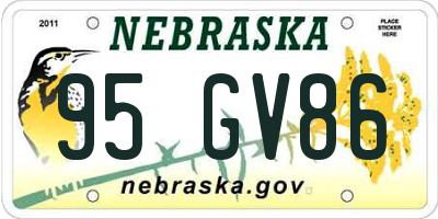 NE license plate 95GV86
