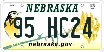 NE license plate 95HC24