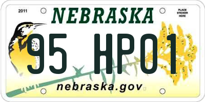 NE license plate 95HP01