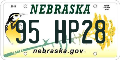 NE license plate 95HP28