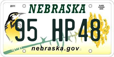 NE license plate 95HP48