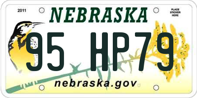 NE license plate 95HP79